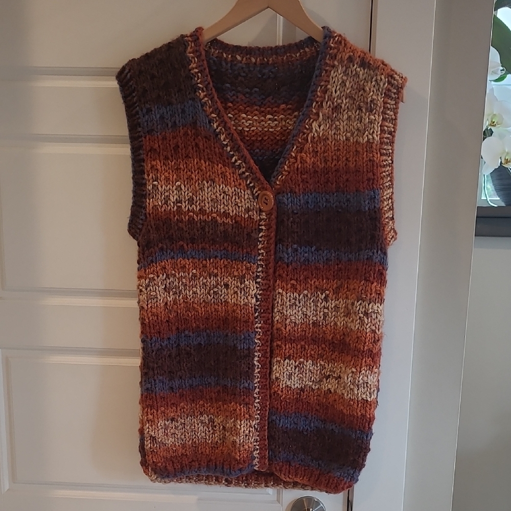 OOAK Handknit Sweater Vest. Size M/L
